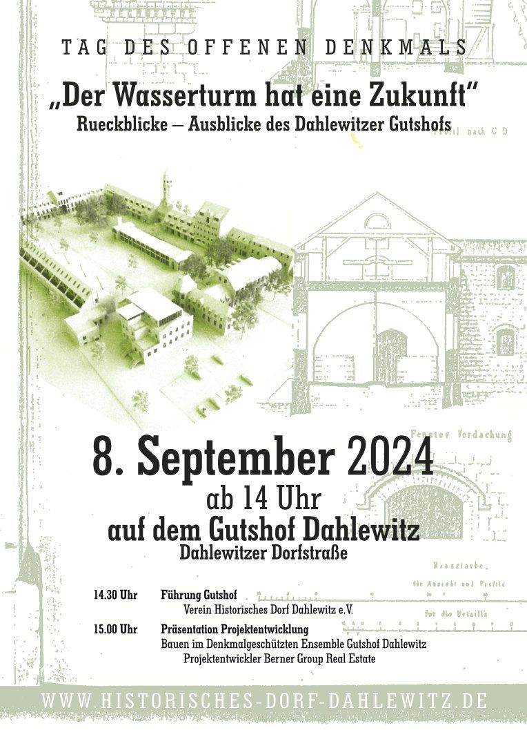 Tag des offenen Denkmals 2024 „Gutshof Dahlewitz – Rückblicke und Ausblicke“